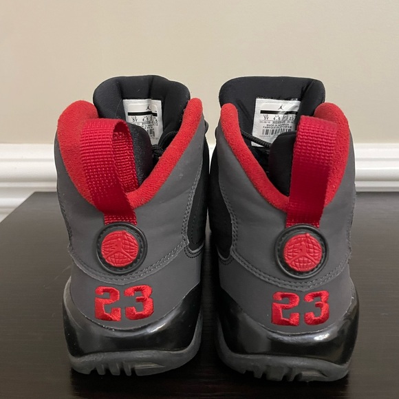 Black, Red & Grey Air Jordan 9 Retro - Picture 3 of 3